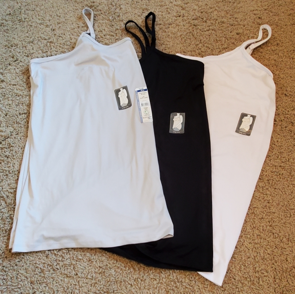 Size 5X Cami set- black, gray and white